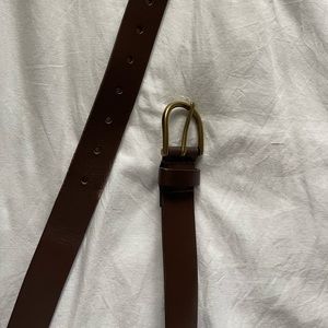 Brown leather belt